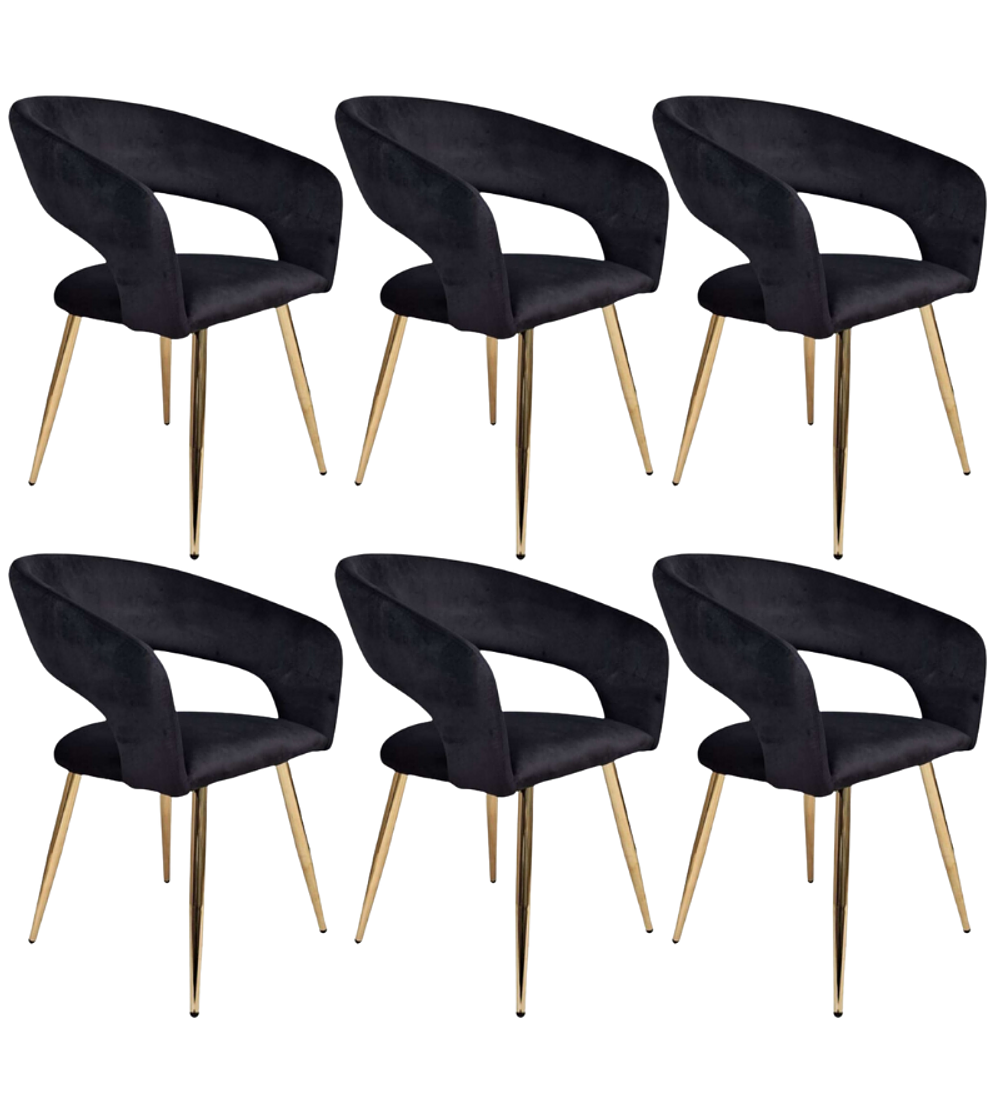 Pack 6 Sitiales Butacas Siena Gold