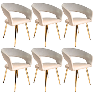 Pack 6 Sitiales Butacas Siena Gold