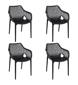 Pack 4 Butacas Sitiales de terraza Rostock