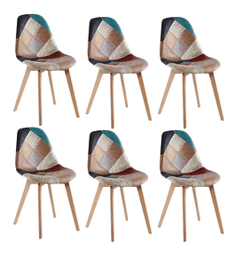 Pack 6 Sillas Patchwork Botticelli