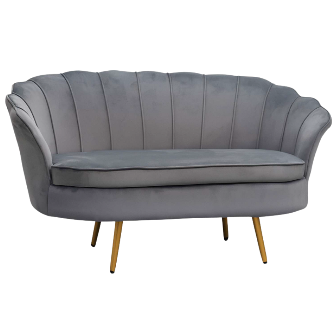 Sofá Ostra Velvet Gold 2 Cuerpos  4