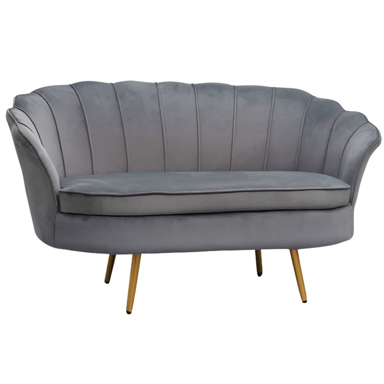 Sofá Ostra Velvet Gold 2 Cuerpos  4