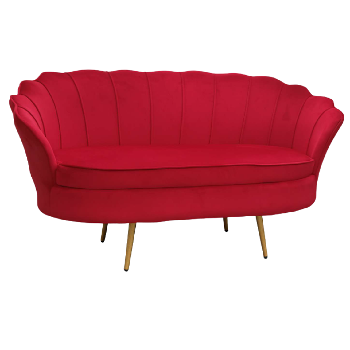 Sofá Ostra Velvet Gold 3 Cuerpos  1