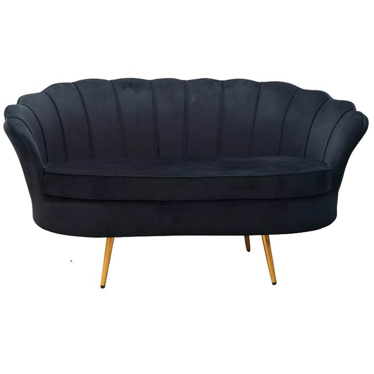 Sofá Ostra Velvet Gold 3 Cuerpos  3