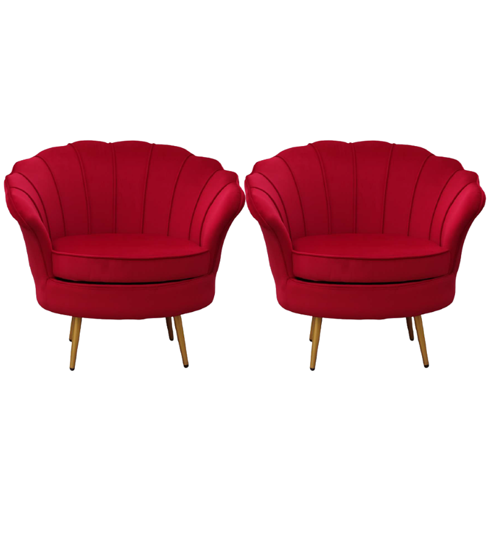 Pack 2 Poltronas  Ostra Gold 