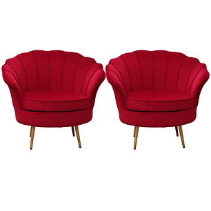 Pack 2 Poltronas  Ostra Gold 