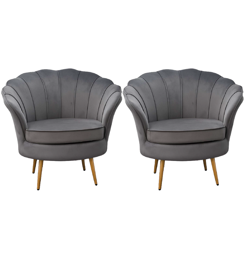 Pack 2 Poltronas  Ostra Gold 