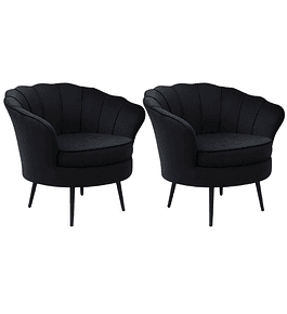 Pack 2 Poltronas Ostra Black
