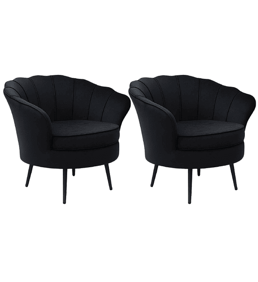 Pack 2 Poltronas Ostra Black