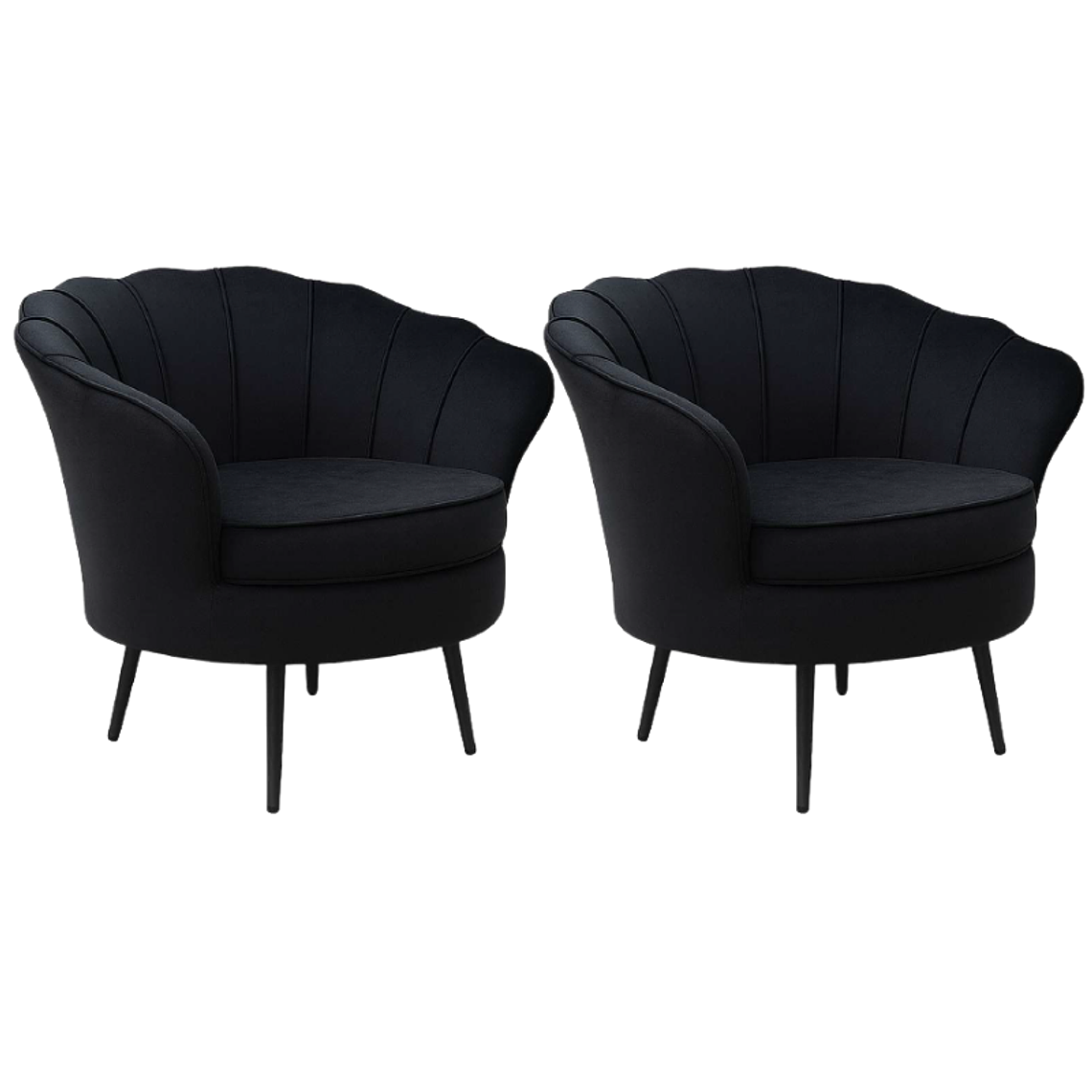 Pack 2 Poltronas Ostra Black 1