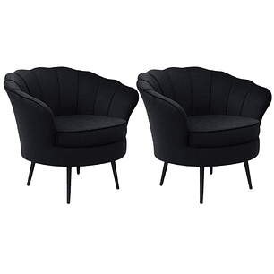 Pack 2 Poltronas Ostra Black