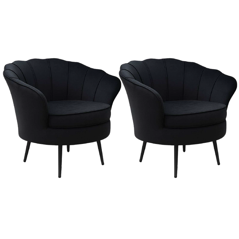 Pack 2 Poltronas Ostra Black 1