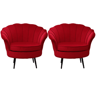 Pack 2 Poltronas Ostra Black