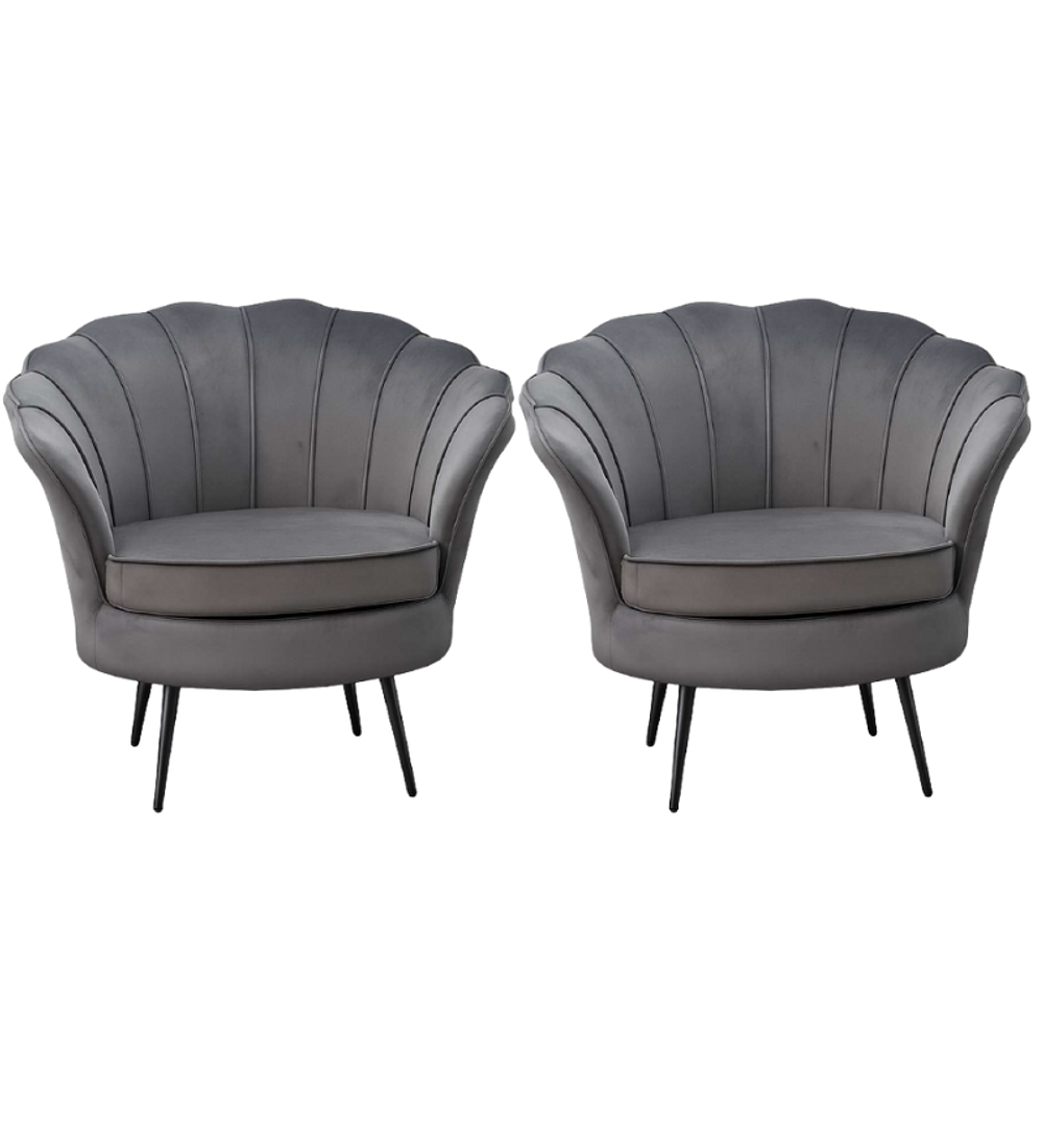 Pack 2 Poltronas Ostra Black