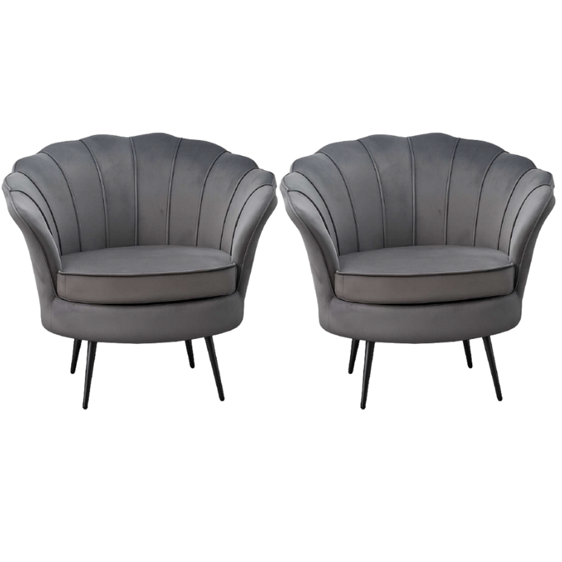 Pack 2 Poltronas Ostra Black 3