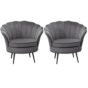 Pack 2 Poltronas Ostra Black