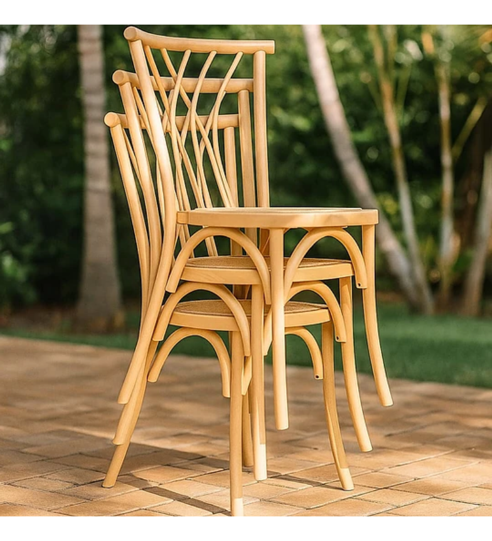 Silla Alpes Madera Rattan 