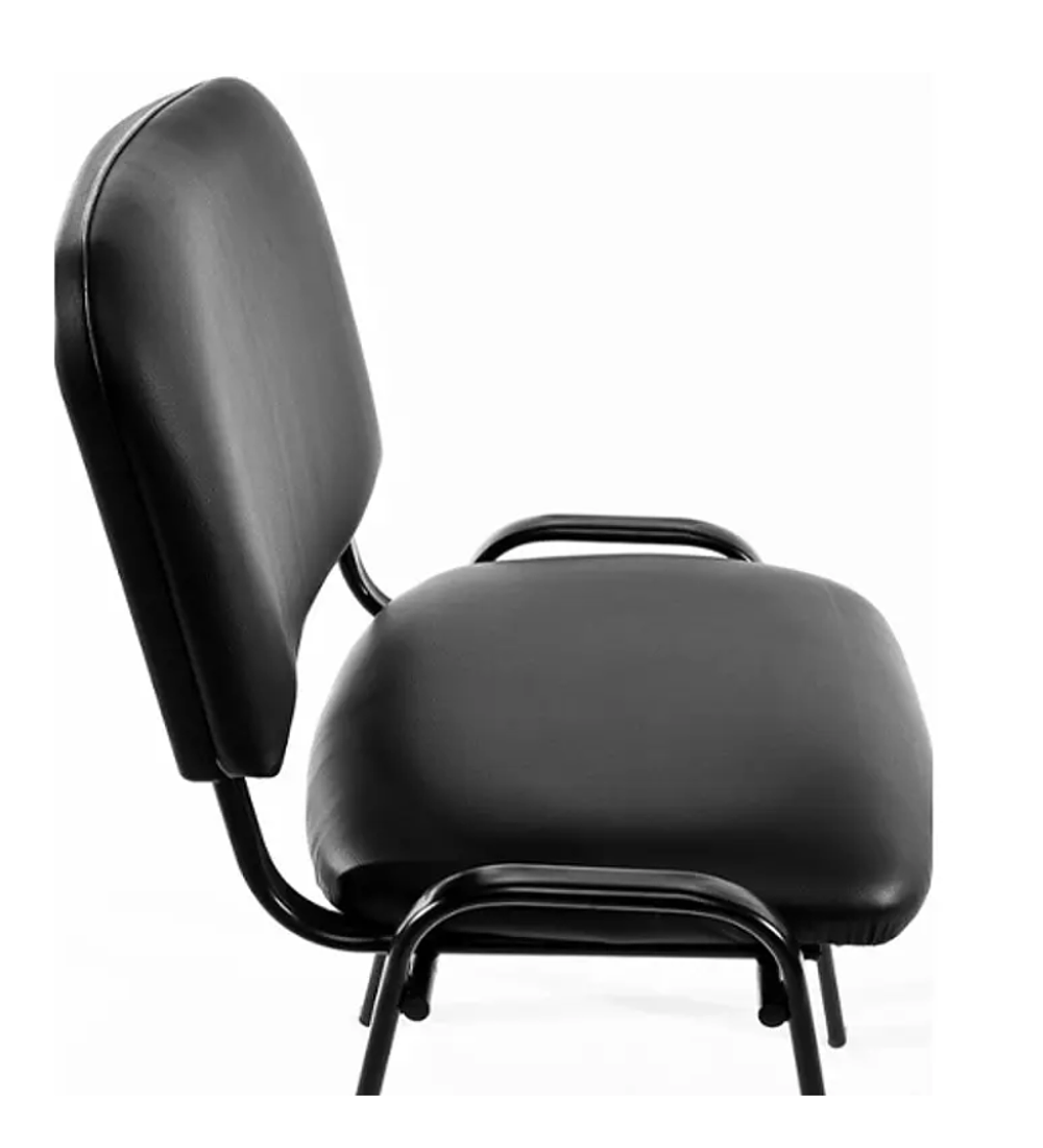 Silla ISO Meeting ecocuero negra MATTE