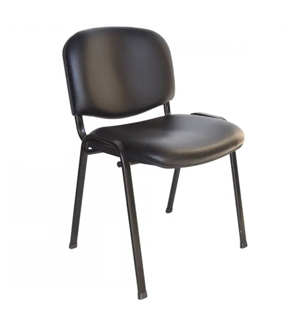 Silla ISO Meeting ecocuero negra MATTE