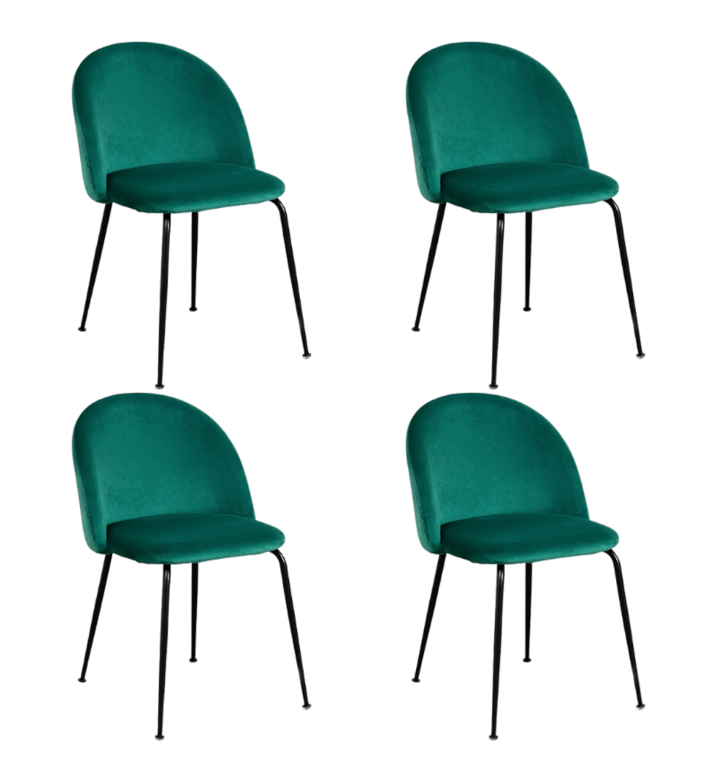 Pack 4 Sillas Británica Velvet