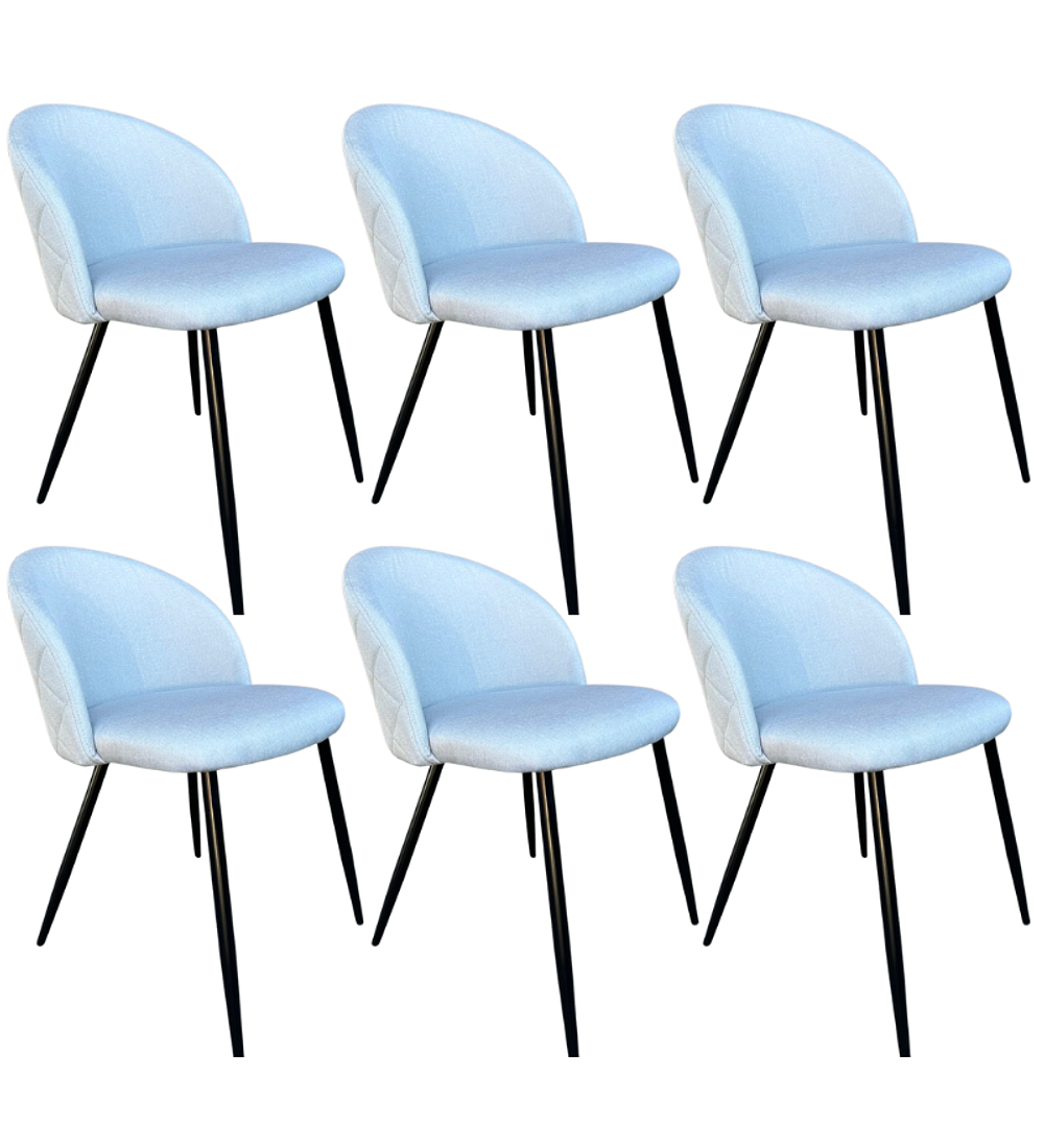 Pack 6 Sillas Británica Velvet