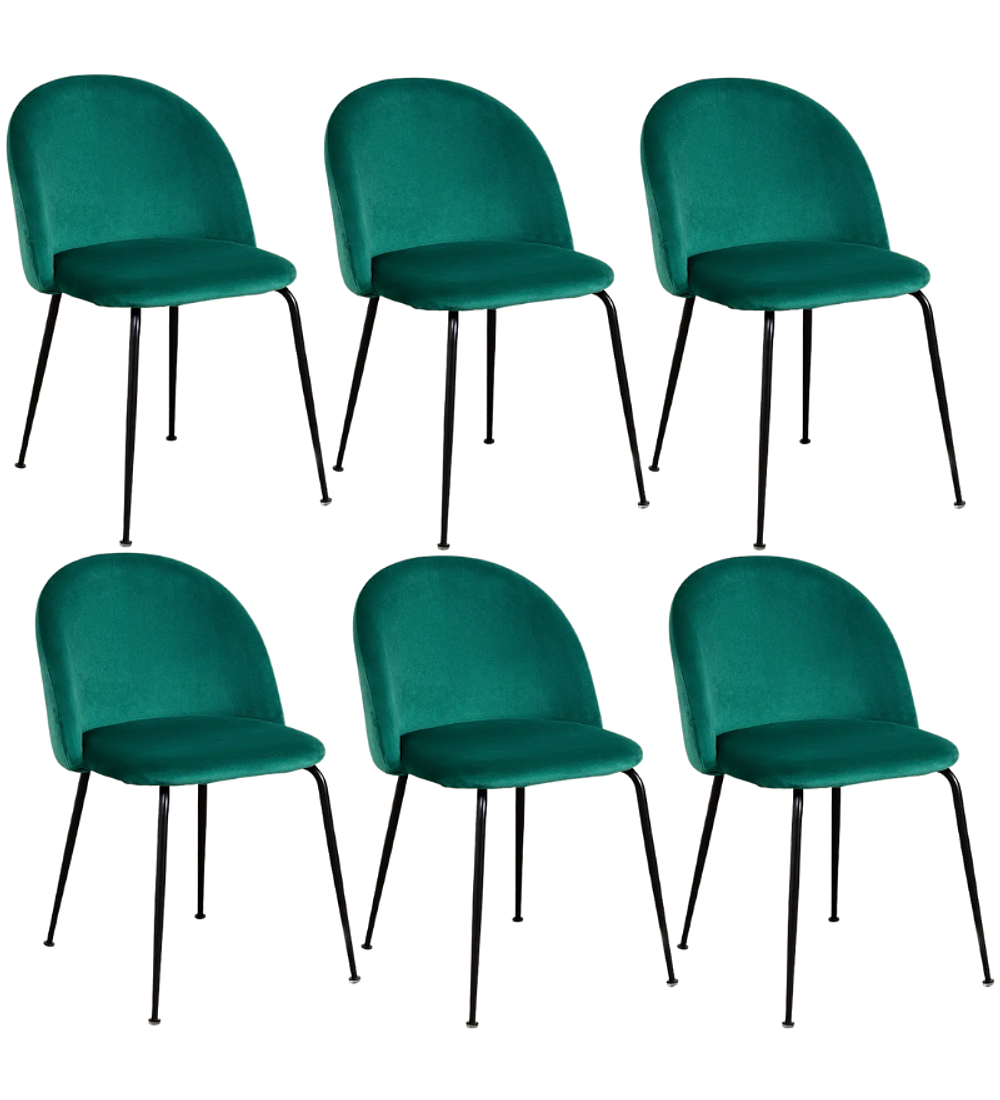 Pack 6 Sillas Británica Velvet