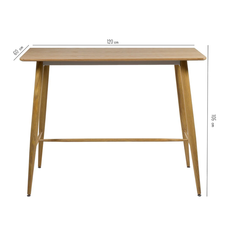 Mesa bar Alta madera Gold 120x60 cm 4