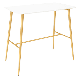 Mesa bar Alta blanca Gold 120x60 cm