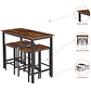 Set de Comedor para Cocina con 4 Taburetes Pisos l Estilo Industrial (Incluye Taburetes) - Miniatura 3