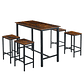 Set de Comedor para Cocina con 4 Taburetes Pisos l Estilo Industrial (Incluye Taburetes) - Miniatura 2