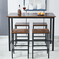 Set de Comedor para Cocina con 4 Taburetes Pisos l Estilo Industrial (Incluye Taburetes) - Miniatura 1