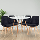 Comedor Valera redondo vidrio 80 cm con 4 Sillas Tulip Velvet - Miniatura 2