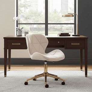 Silla de Oficina Escritorio Mariposa Rubik Gold Velvet