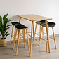 Comedor Patagonia Mesa Bar Alta madera 120x60 cm con 4 Taburetes Nordicos - Miniatura 2