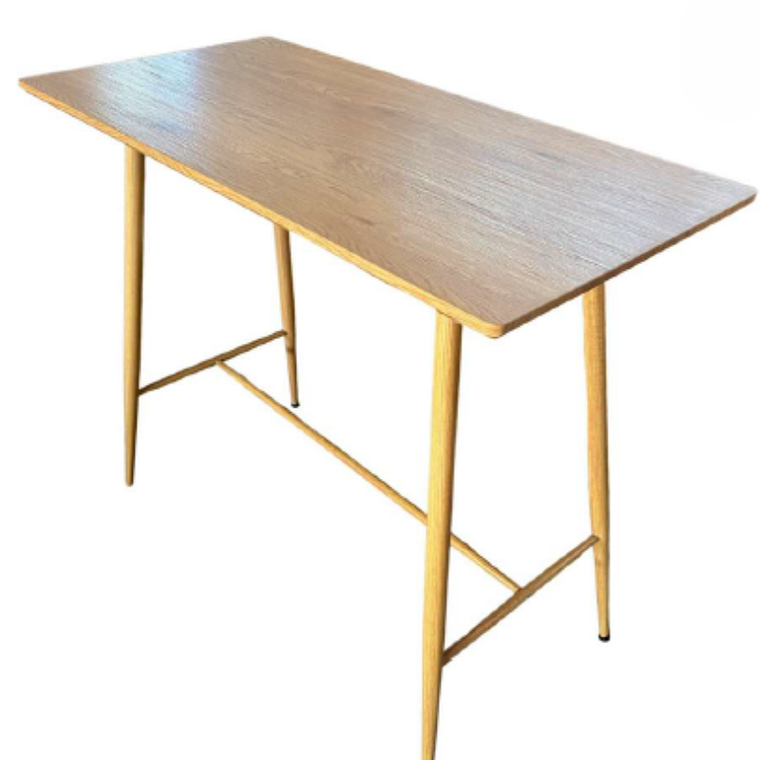 Comedor Patagonia Mesa Bar Alta madera 120x60 cm con 4 Taburetes Nordicos 3