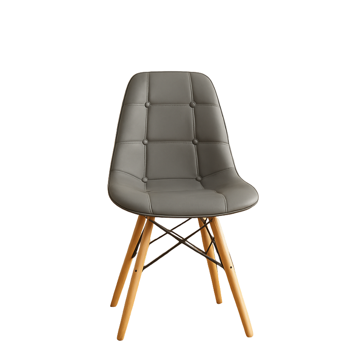 Comedor Delhi redondo blanco 80 cm con 2 Sillas Buckle 4