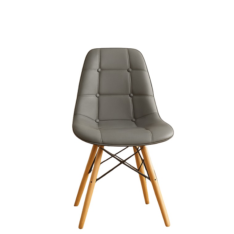 Comedor Delhi redondo blanco 80 cm con 2 Sillas Buckle 4