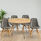 Comedor Beirut redondo madera 120 cm con 4 Sillas Buckle - Miniatura 5