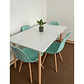Comedor Helsinki rectangular blanco con 4 Sillas Eames - Miniatura 6