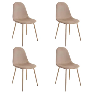 Pack 4 Sillas Spoon Terciopelo