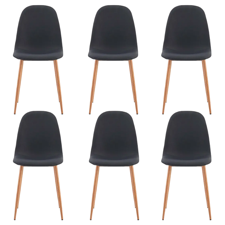 Pack 6 Sillas Spoon Lino 6