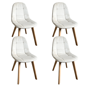 Pack 4 Sillas Buckle Velvet