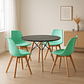 Comedor Denver redondo negro 100 cm con 4 Sillas Tulip - Miniatura 5