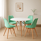 Comedor Denver blanco redondo 80 cm con 4 Sillas Tulip - Miniatura 8