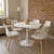 Comedor Ankara redondo blanco 80 cm con 4 Sillas Tulip
