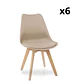 Comedor Denver redondo negro 120 cm con 6 Sillas Tulip - Miniatura 10