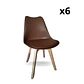 Comedor Denver redondo negro 120 cm con 6 Sillas Tulip - Miniatura 11