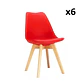 Comedor Denver redondo negro 120 cm con 6 Sillas Tulip - Miniatura 12