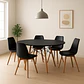 Comedor Denver redondo negro 120 cm con 6 Sillas Tulip - Miniatura 1