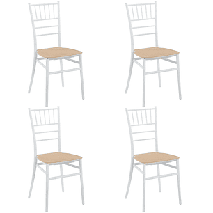 Pack 4 Sillas Chiavari Top - Blanca